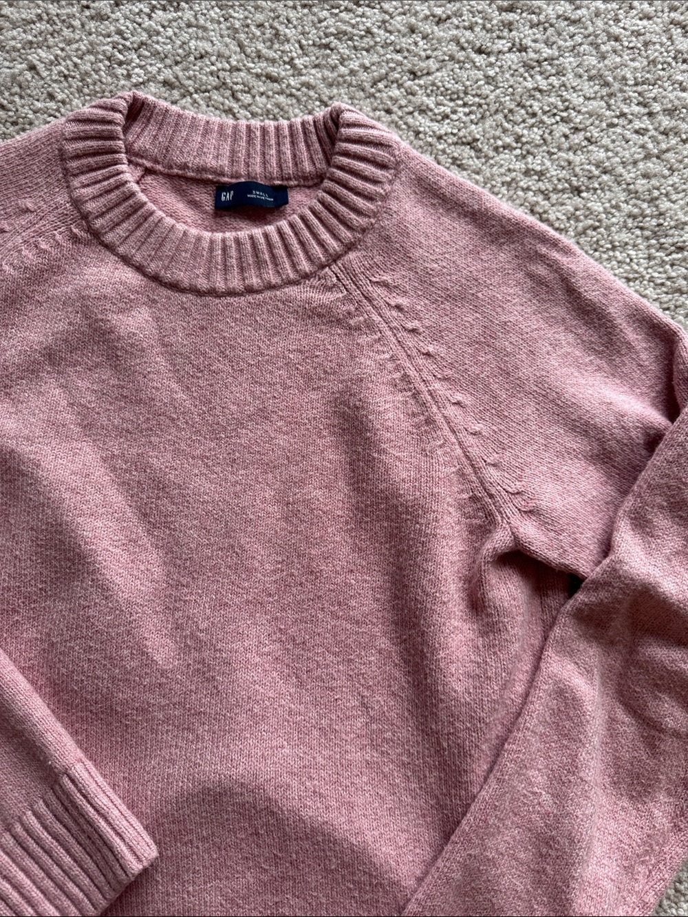 GAP Dusty Rose Knit Crewneck Sweater